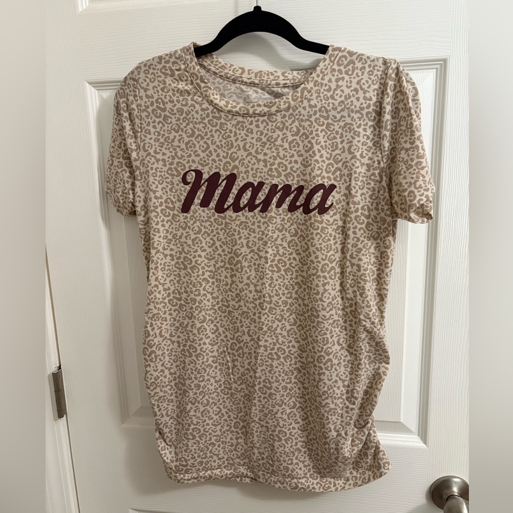🤎🐆 Sonoma Maternity “Mama” Leopard Print Tee | Size Medium 🐆🤎